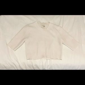 Aritzia Wilfred free crop top knit sweater